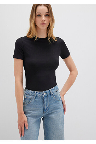 Mavi Tricou Lux Touch Black Basic Modal Croială mulată 1600963 -900