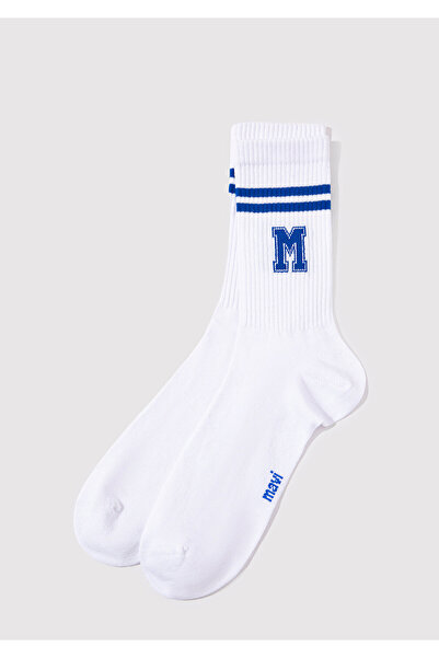 Mavi Logo Detailed White Socks 0911108 -620