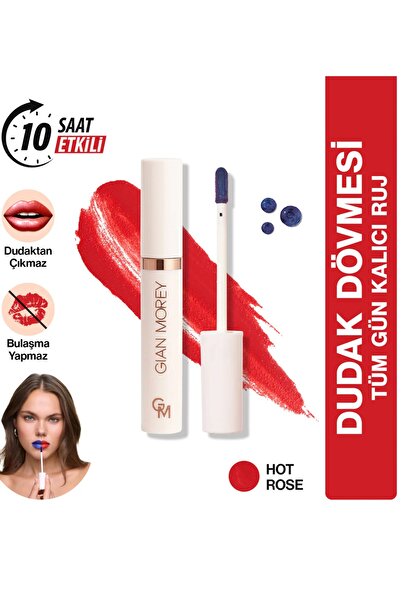Gian Morey Dudak Dövmesi Hot Rose Soyulabilir Kalıcı Ruj