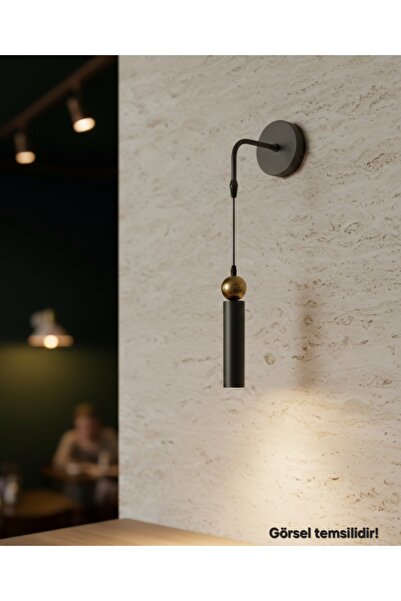 Bozyaka Aydınlatma مصباح جداري مزخرف من سبارج بلون أسود وطلاء عتيق (يشمل لمبة...