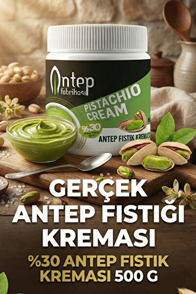 ANTEP FABRİKASI %30 Antep Fıstık Kreması 500 g ( Gerçek Antep Fıstığı Kreması )