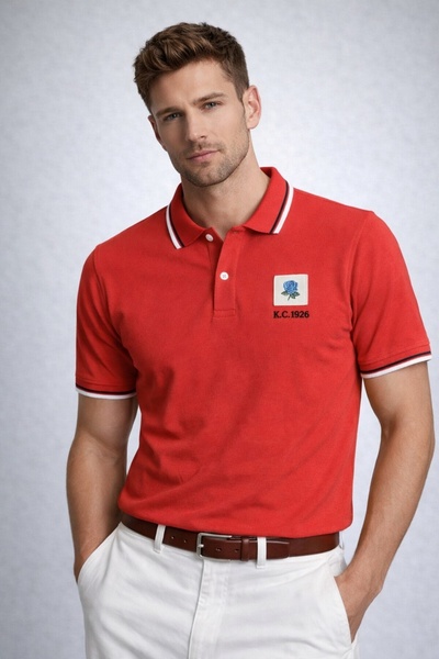 Kent And Curven Kent&Curven Polo Collar 100% Organic Cotton T-Shirt
