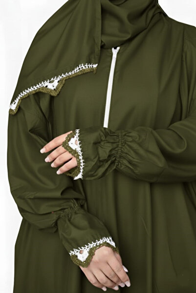 SDD Cool and heavy cotton prayer shawl with attached scarf, wide and comforta...