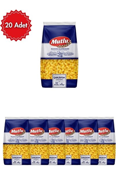 Mutlu Çarliston Makarna 500 gr x 20 Adet - Geleneksel Tariflere Uygun, Kolay ...