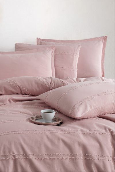 Nordqueen Set cuvertură de pilota dublu Avola - 100% bumbac, cu franjuri