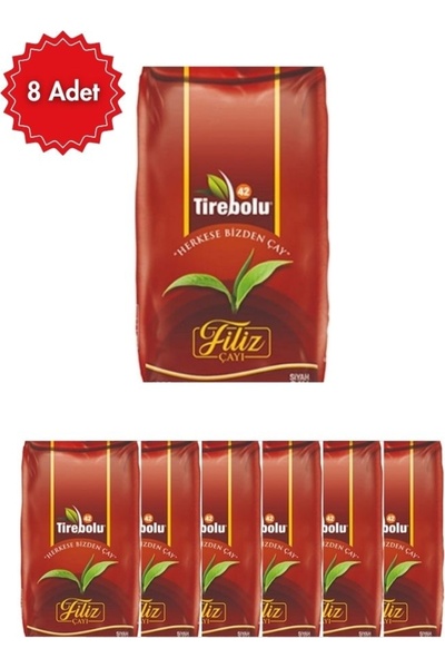 Tirebolu Filiz Çay 1 Kg x 8 Adet - Karadeniz’in Yoğun Aromalı Siyah Çayı
