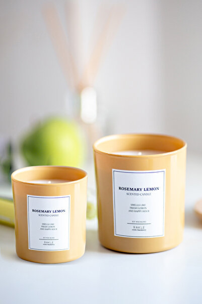 Rakle Le Jardin Rosemary Lemon Kokulu 2'li Mum Seti Sarı 120 gr - 200 gr