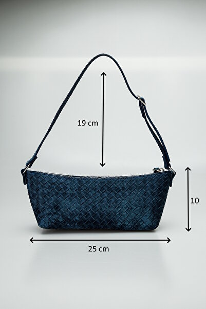 Nexora Knitted Pattern Zippered Adjustable Short Handle Women's Bag