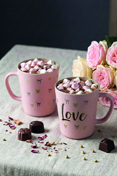 Rakle مجموعة أكواب الحب والغرام 2 قطعة 380 سم مكعب