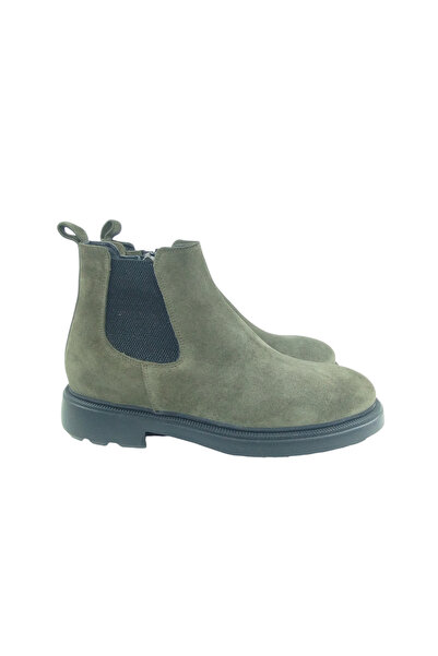 Oneka Shoes Men's Casual Chelsea Boots Green Suede 420525Cy1630
