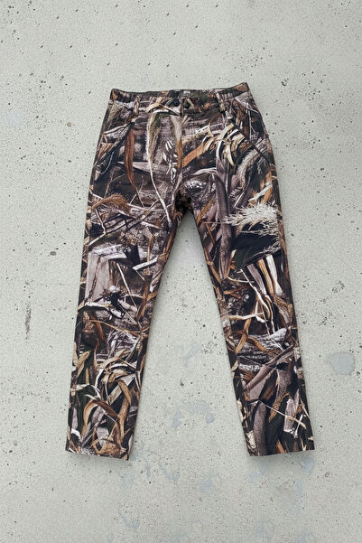 WİDİ Outdoor Avcılık Kamuflaj Saz Desenli Softshel Kar Su Rüzgar Geçirmez Pan...