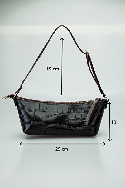 Nexora Kroco Pattern Zippered Adjustable Short Handle Women's Bag