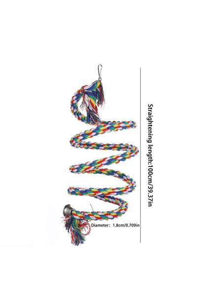 Choice 100cm 50/100cm Parrot Bird Toy Hanging Braided Rope Pet Stand Training...