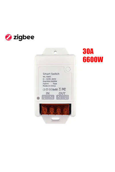 Choice مفتاح ذكي بتقنية Zigbee/WiFi بقدرة 6600 واط، وحدة ترحيل Tuya بقدرة 30 ...