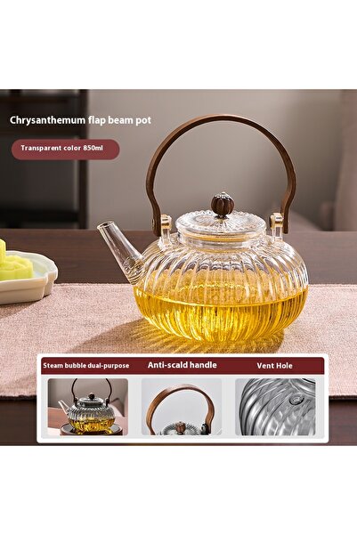 Choice transparent 850ML GIANXI Puer Tea Pot With Steaming Boiling Filter Lin...