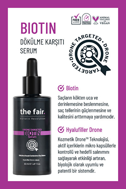the fair. the fair. Dökülme, Kırılma Ve Kepek Önleyici Vegan Saç Serumu Seti 150 ml
