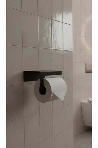 İON DESİGN Premium Seri Paslanmaz Metal Tuvalet Kağıdı Askısı ve Organizer Ra...