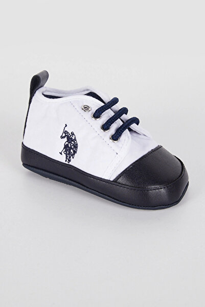 U.S. Polo Assn. حذاء بيبي بوي أبيض