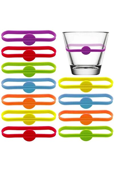 Choice مجموعة عشوائية من 24 قطعة، 12 قطعة من علامات تحديد أكواب النبيذ المصنو...