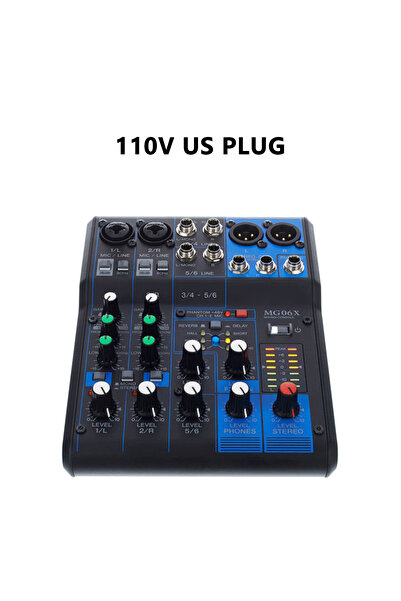 Choice خلاط صوتي احترافي أمريكي بست قنوات MG06X MG06XU، وحدة تحكم صوتية بواجه...