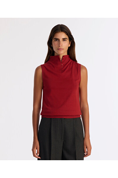 Yargıcı Regular Yarım Balıkçı Yaka Kolsuz Kazak