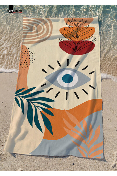 Marte Home منشفة الشاطئ المطبوعة الملونة