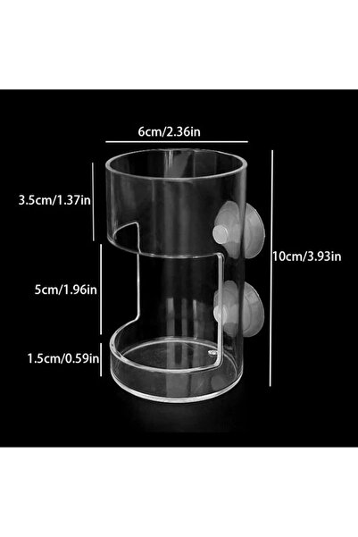 Choice حلقة تغذية جديدة دائرية لحوض السمك، مقاس 6 سم × 6 سم × 10 سم، صينية طع...