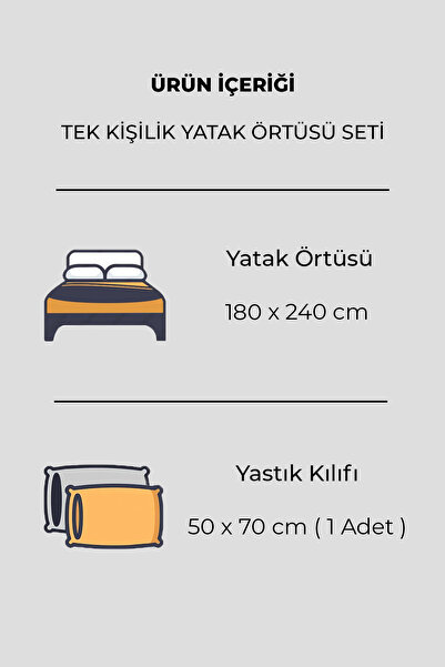 Nordqueen Ranforce %100 Pamuk Tek Kişilik Yatak Örtüsü Seti