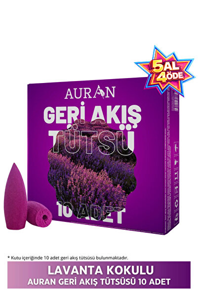 AURAN Lavanta Kokulu Geri Akış Tütsüsü konik Tütsü Lavander Backflow Incense ...
