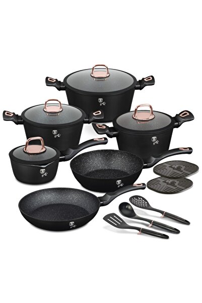 Berlinger Haus Σετ μαρμάρινων μαγειρικών σκευών από κατσαρόλες και τηγάνια αν...