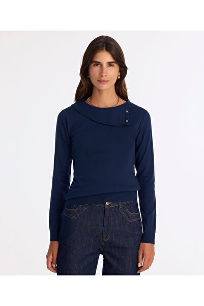 Yargıcı Regular Boat Neck Long Sleeve Sweater