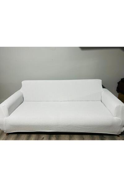 BASHTUGH TİCARET غطاء أريكة بوهيمي لثلاثة أشخاص، غطاء أريكة مرن قطعة واحدة، غ...