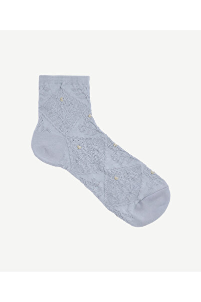 Yargıcı Lurex Detaylı Motifli Çorap