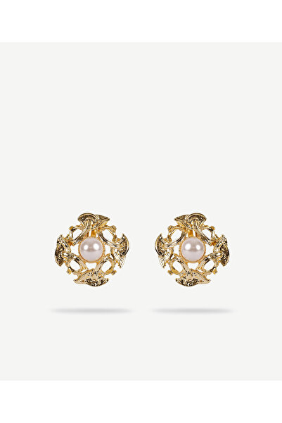 Yargıcı حلق ذهبي مزين باللؤلؤ