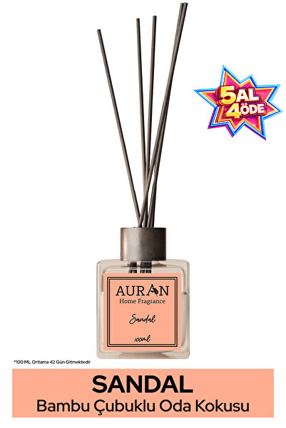 AURAN Sandalwood - Sandal Kare Bambu Çubuklu Oda Kokusu 100ml