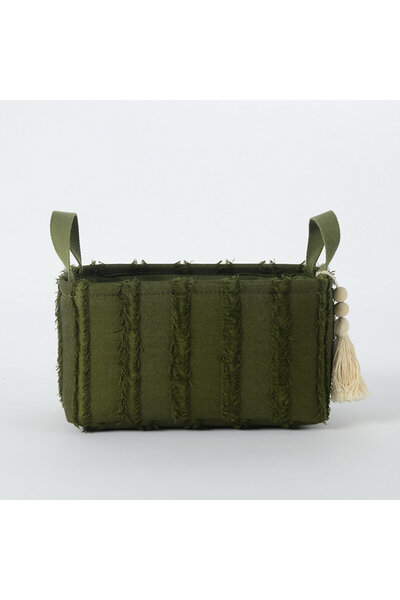 KOÇTAŞ Püsküllü Renkli Kumaş Sepet S