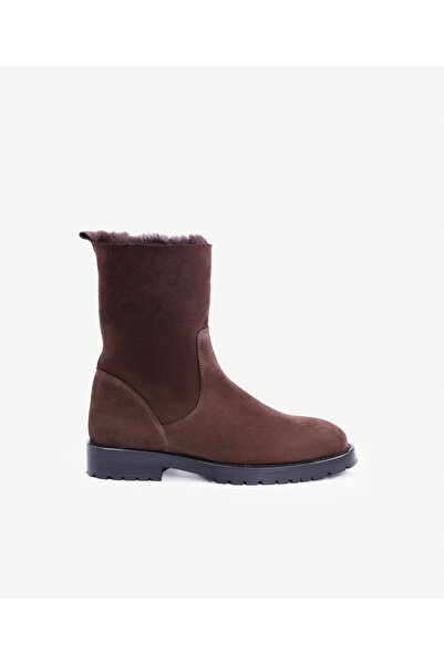 Yargıcı Leather Long Boots with Fur Inside