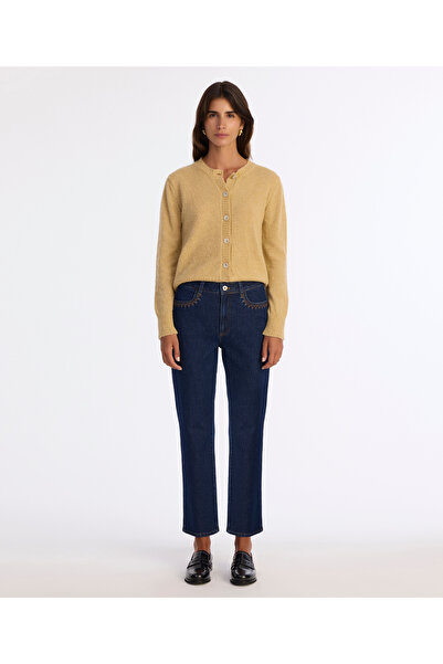 Yargıcı Düz Yüksek Bel Pantolon