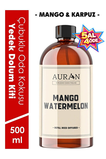 AURAN Mango & Karpuz Çubuklu Oda ve Ortam Kokusu Yedek Dolum Kiti Yedek Şişe ...