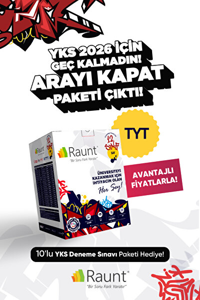 Raunt 12. Sınıf YKS 2026 TYT Arayı Kapat (38 KİTAP, MOBİL/WEB) Yapay Zekalı, ...