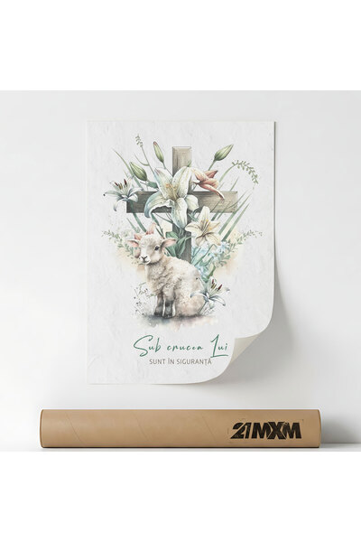 21mxm Tablou Religios – Fara Ramă pe Pânză Mată - Sunt In Siguranta