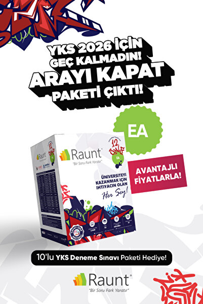 Raunt 12. Sınıf YKS Eşit Ağırlık Arayı Kapat (42 KİTAP, DİJİTAL) Yapay Zekalı...