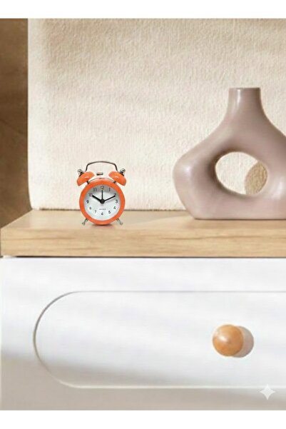 MINDA Mini Çalar Saat Analog Dekoratif Masa Saati Masaüstü Metal Çalar Saat