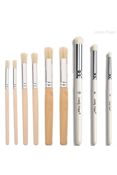 Choice 6Hog3White Wool2610 Miniature Paint Brushes Drybrush Set, Detail Paint...