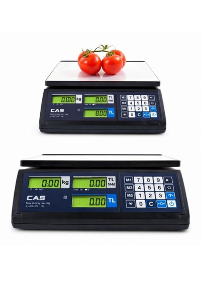 CAS ER JR C 15-30 KG SET ÜSTÜ TERAZİ + YP/ RS 232 KABLO