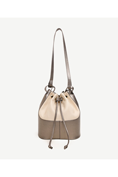 Yargıcı Keten Büzgülü Çanta
