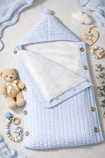 UmBaby Triko Bebek Battaniye &kundak Welsoft Elyaflı +şapka