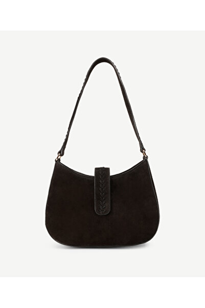 Yargıcı Örgü Detaylı Baget Deri  Çanta