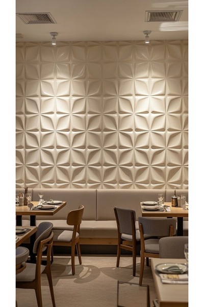 Duvarım 3 Boyutlu Boyanabilir PVC Duvar Paneli Elegance (50-50 cm 4 adet-1 me...