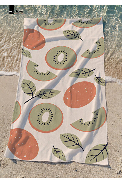 Marte Home منشفة شاطئ مطبوعة بنمط الفاكهة